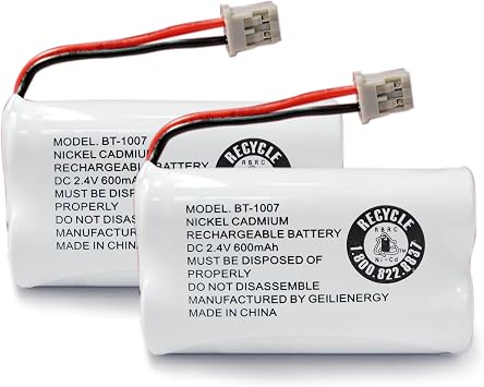 BT1007 BT-1007 BBTY0651101 Battery Compatible with BT904 BT-904 BT1015 BBTY0460001 BBTY0510001 BBTY0624001 BBTY0700001 HHR-P506, HHR-P506A Cordless Phone2-Pack