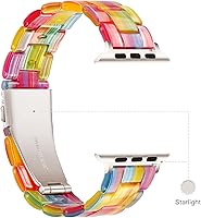 Vista 231 de Lightweight Resin Band For Apple Watch Series 11 10 SE 9 8 7 6 5 4 3 2 1 Ultra 3 2, Fashion Adjustable Replacement Strap for iWatch Bands 38mm 40mm