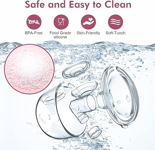 Miniatura 6 de Extractor de leche portátil manos libres de batería de mayor duración y pantalla LED, extractor de leche eléctrico portátil con 3 modos y 9 niveles