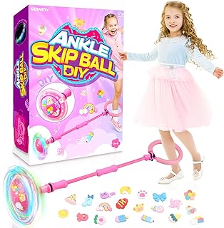 Ankle Skip Ball for Kids: Toys for 4-8 Years Old Girls, Skip Ball Toy for Girls, Outdoor Toys Gifts for Kids Ages 8-12 6-8 Skip Toy 8 Year Old Girl Birthday Gift