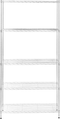Miniatura 2 de IRIS USA, Inc. Unidad de almacenamiento de alambre de 5 estantes, color plateado