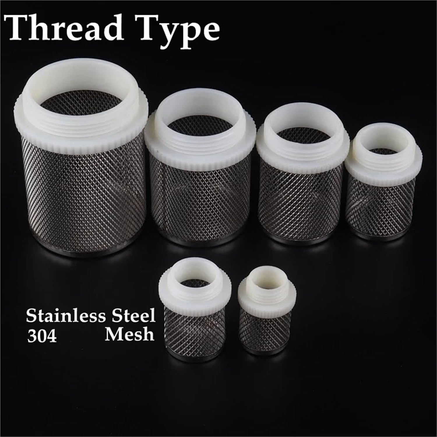 1/2~4 Inch Stainless Steel Net Filter Garden Watering Irrigation Aquarium Fish Tank Water Pump Protect Hose Mesh Strainer(2 Inch,3pcs)