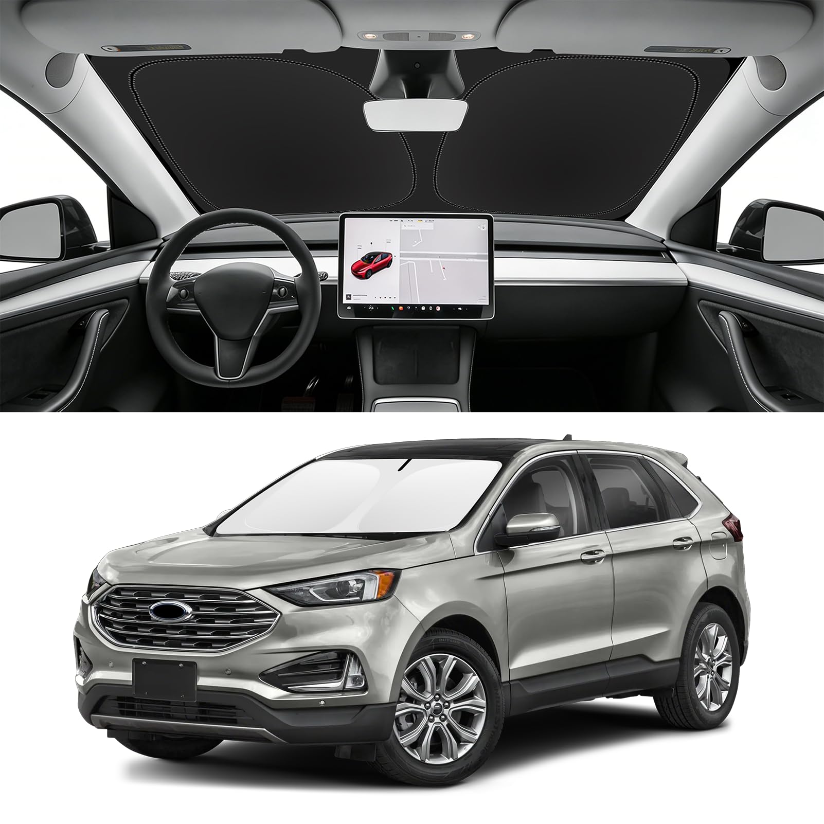 Custom Fit Windshield Sun Shade for Ford Edge 2015-2024