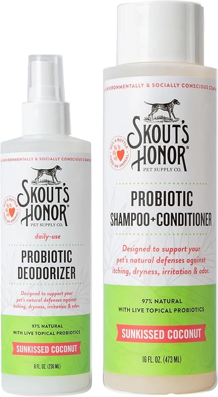 Kit de Higiene e Tosa para Cães com Probióticos SKOUT'S HONOR Sunkissed Coconut