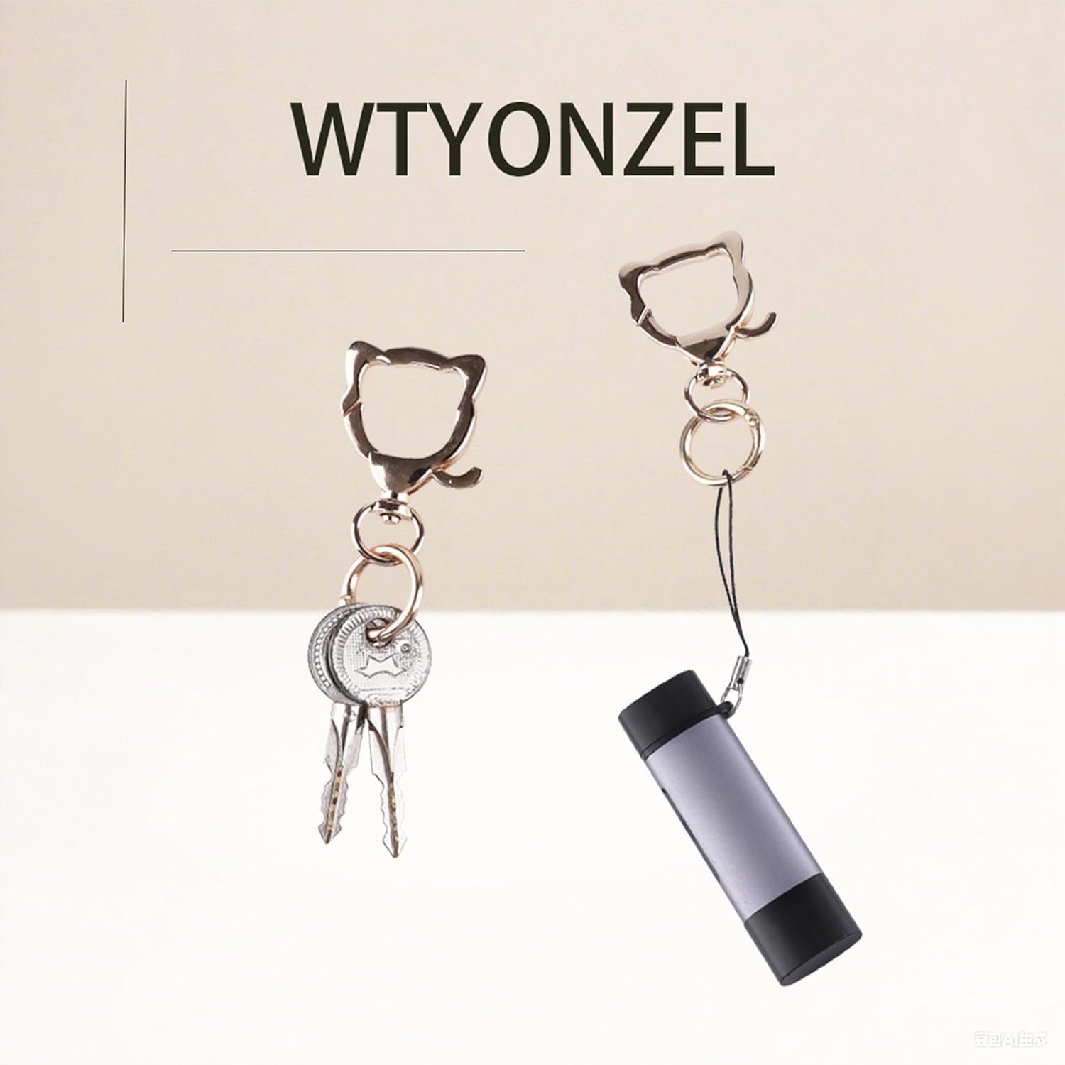 WTYONZEL 4Set Swivel Clasp Clip,Cat Shape Metal Double Opening Key Chain Clip,Swivel Spring Snap Hooks for Jewelry Clasps,DIY Crafts,Lanyard Making(Gold) - Image 6