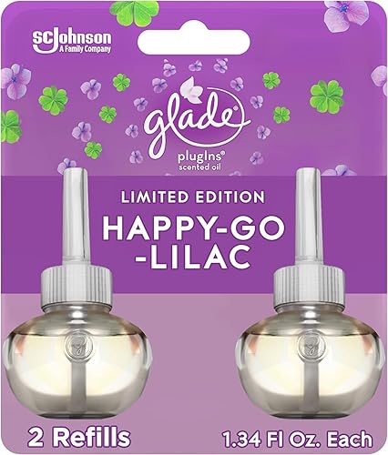 Miniatura 2 de Glade PlugIns - Recambios para ambientador, aceites esenciales y perfumados para el hogar y el baño, Happy-Go-Lilac, 0.67 onzas líquidas