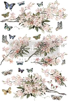 Redesign Decor Transfers Blossom Botanica 24"x35",Wall Decals DIY Wallpaper Wall Stickers Murals Decor Furniture Decoration