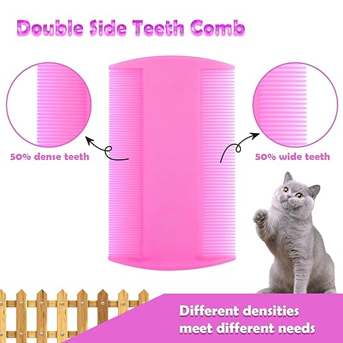 Miniatura 4 de Peine para pulgas para gatos y perros, paquete de 6 peines para piojos de mascotas, peine para pulgas, mascotas para mascotas pequeñas, medianas y
