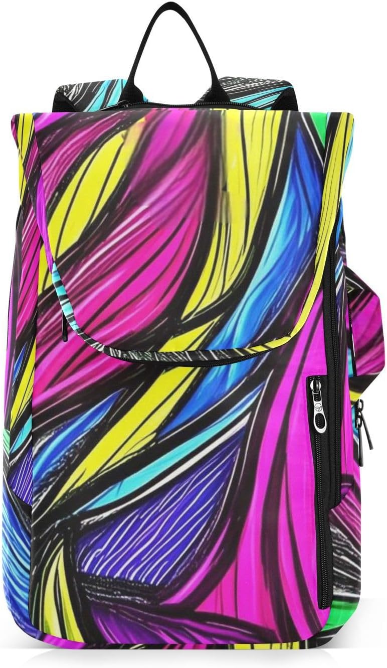 Bolsas de raqueta de bádminton de tenis, transpirable, colorido, neón, irregular, textura abstracta, 3 raquetas, cubierta de raqueta de bádminton