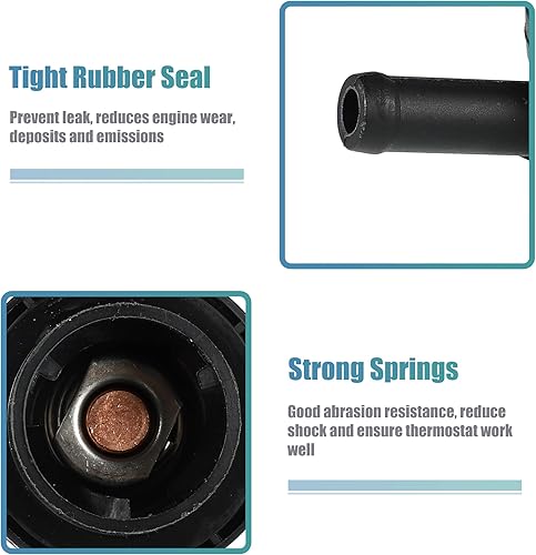 Miniatura 6 de X AUTOHAUX Conjunto de carcasa del termostato del refrigerante del motor para Chevrolet Aveo 2004-2008 para Pontiac G3 2010 para Pontiac Wave