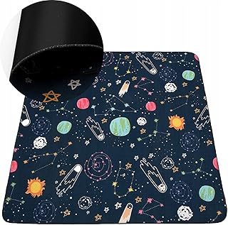 HAMUR HOME Baby Spielmatte Anti-Rutsch Spielteppich Faltbarer Krabbelmatte Kinder BabyTeppich 150x150cm für Kinderzimmer Spielzimmer Waschmaschinen Waschbar Kindermatte (Space)