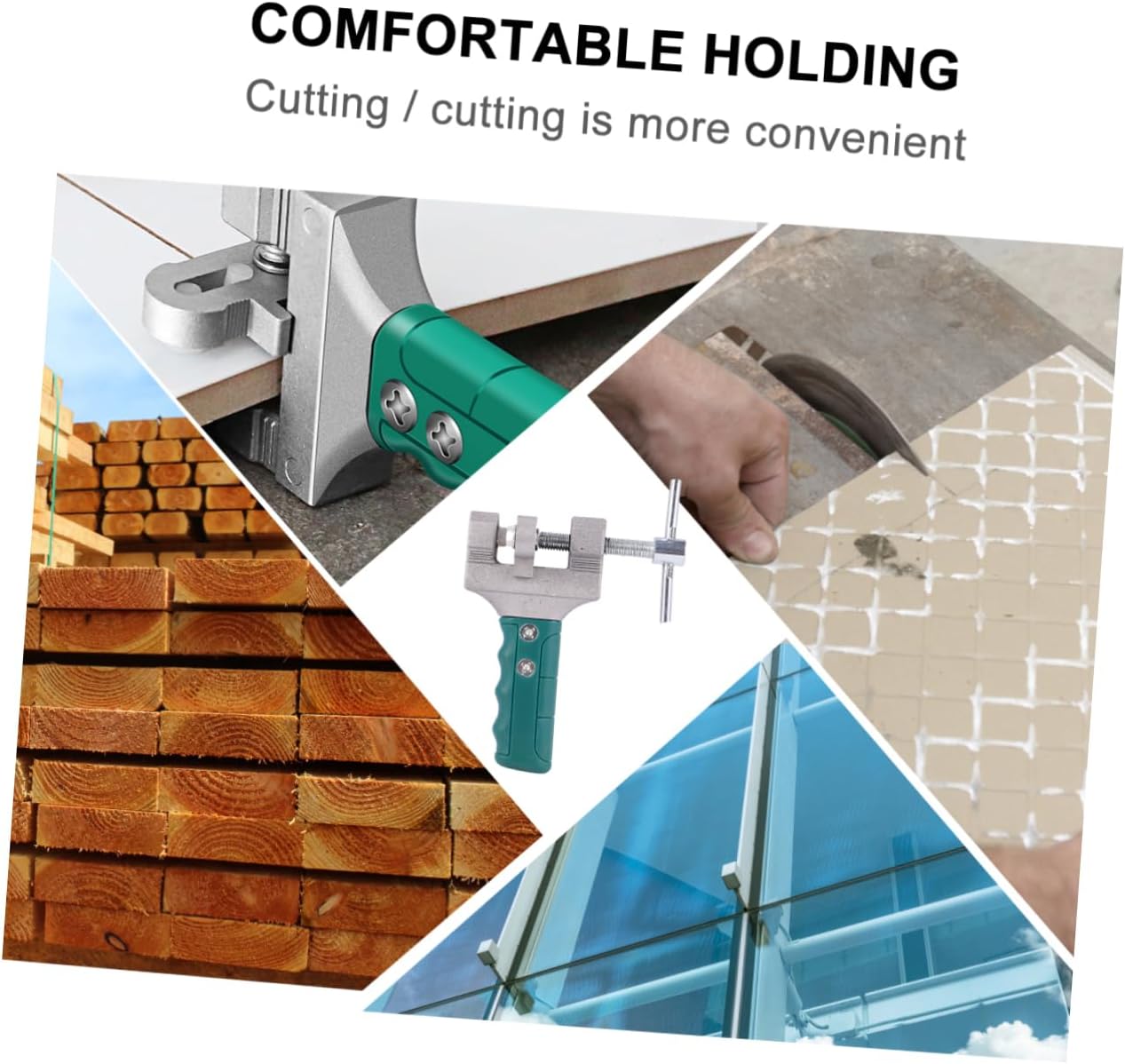 KALLORY Glass Cutting Tool Kit for DIY Home Renovation Manual Tile Cutter Tungsten Blade Suitable for Cutting Glass and Tiles Easy to Use