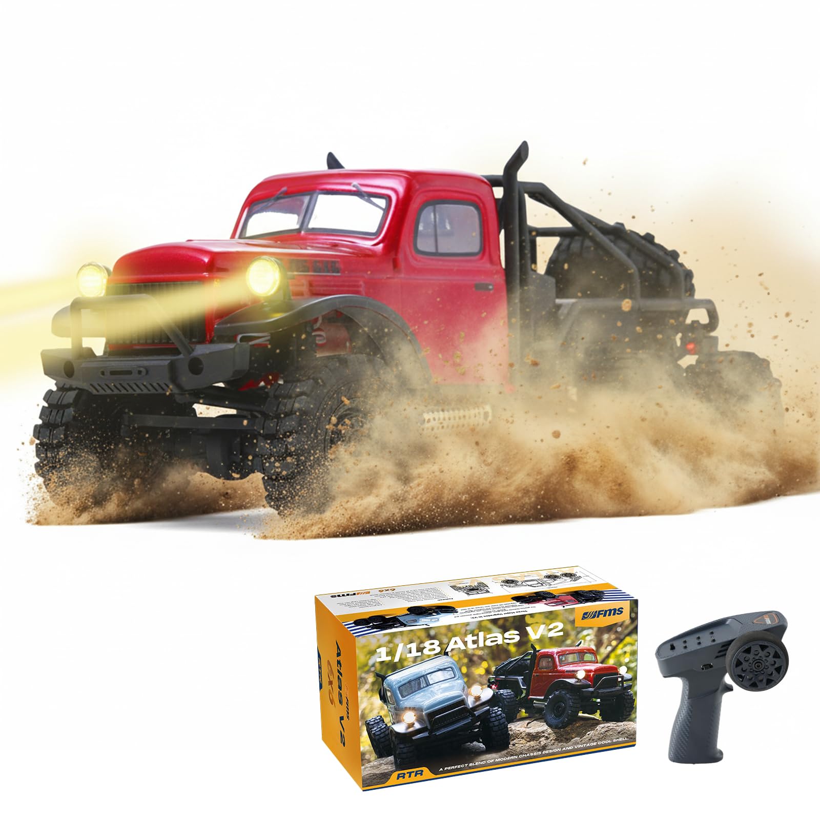 Amazon.com: EAZYRC FMS Atlas 6x6 1/18 RC Crawler RTR