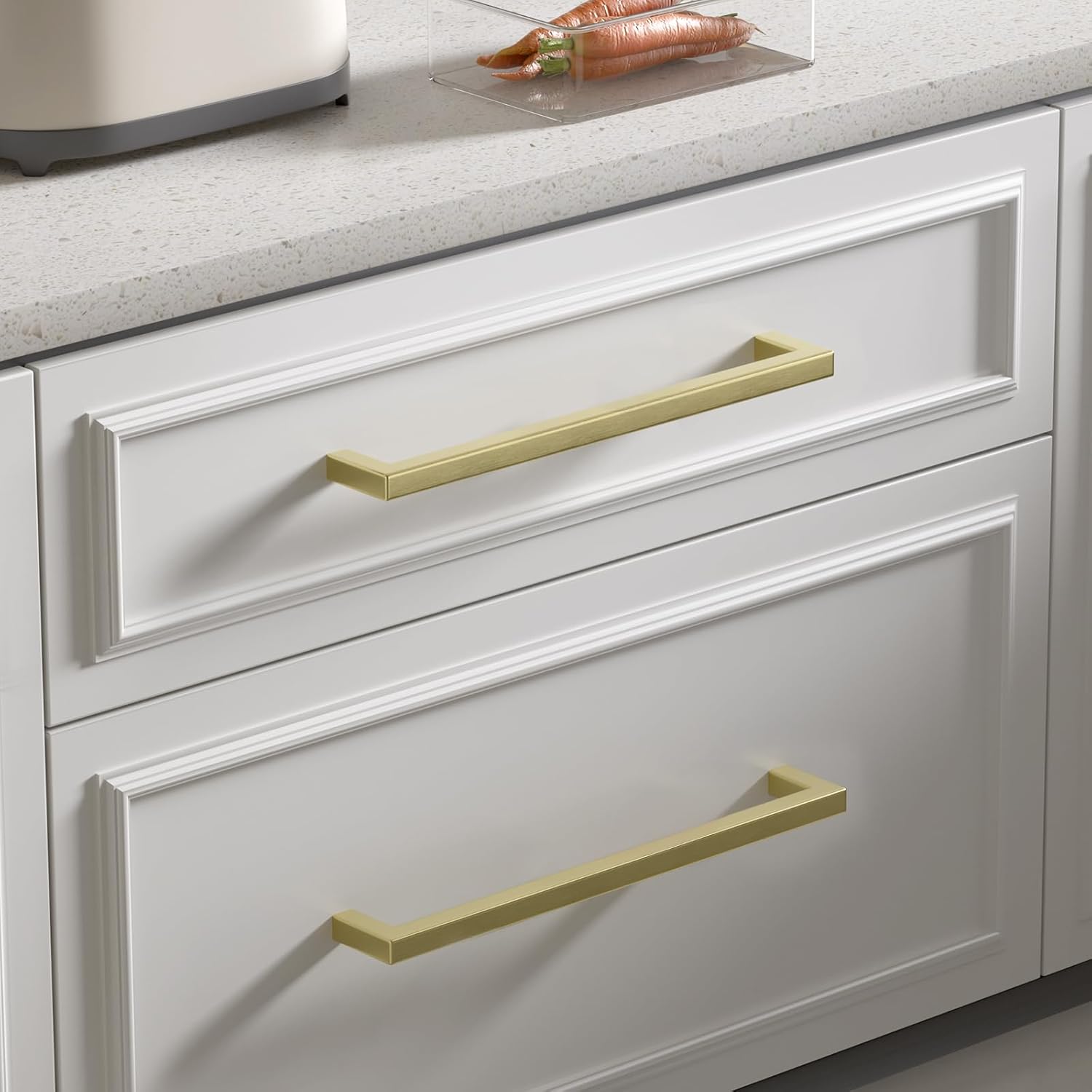 Goldenwarm 10 Pack 10-1/16 inch Gold Kitchen Cabinet Handles Brushed Gold Cabinet Pulls Long Cabinet Handles Closet Door Handle Drawer Pulls