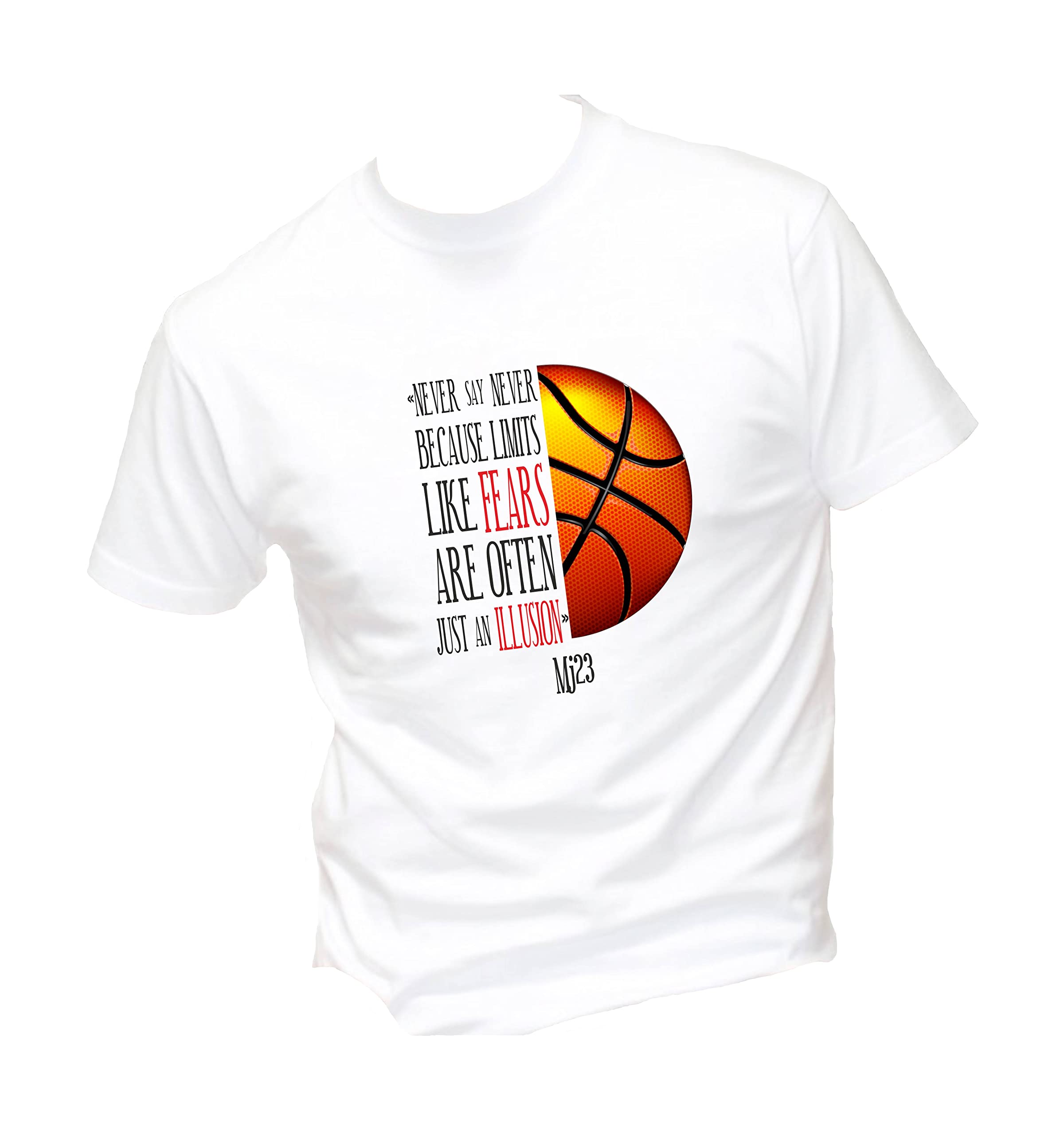 T-Shirt Uomo Cotone Basic Super vestibilità Top qualità - NOYZ N. Monster- Divertente Humor Made in Italy (Bianco, S