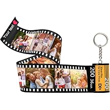 Personalised Custom Photo Picture Camera Film Roll Keychains with Photo Reel Album, Personalised Gifts with MultiPhoto