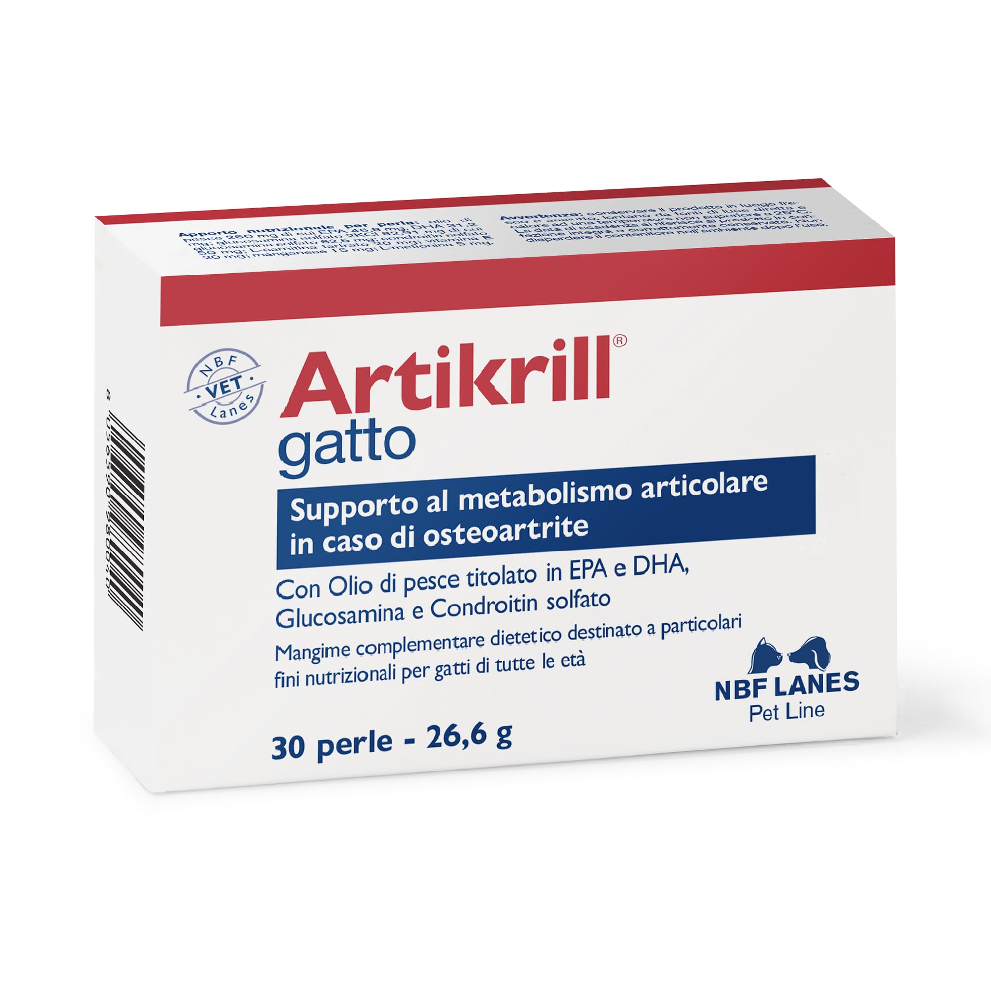 Artikrill Gatto Środek przeciwzapalny na stawy, dla kotów, 30 tabletek