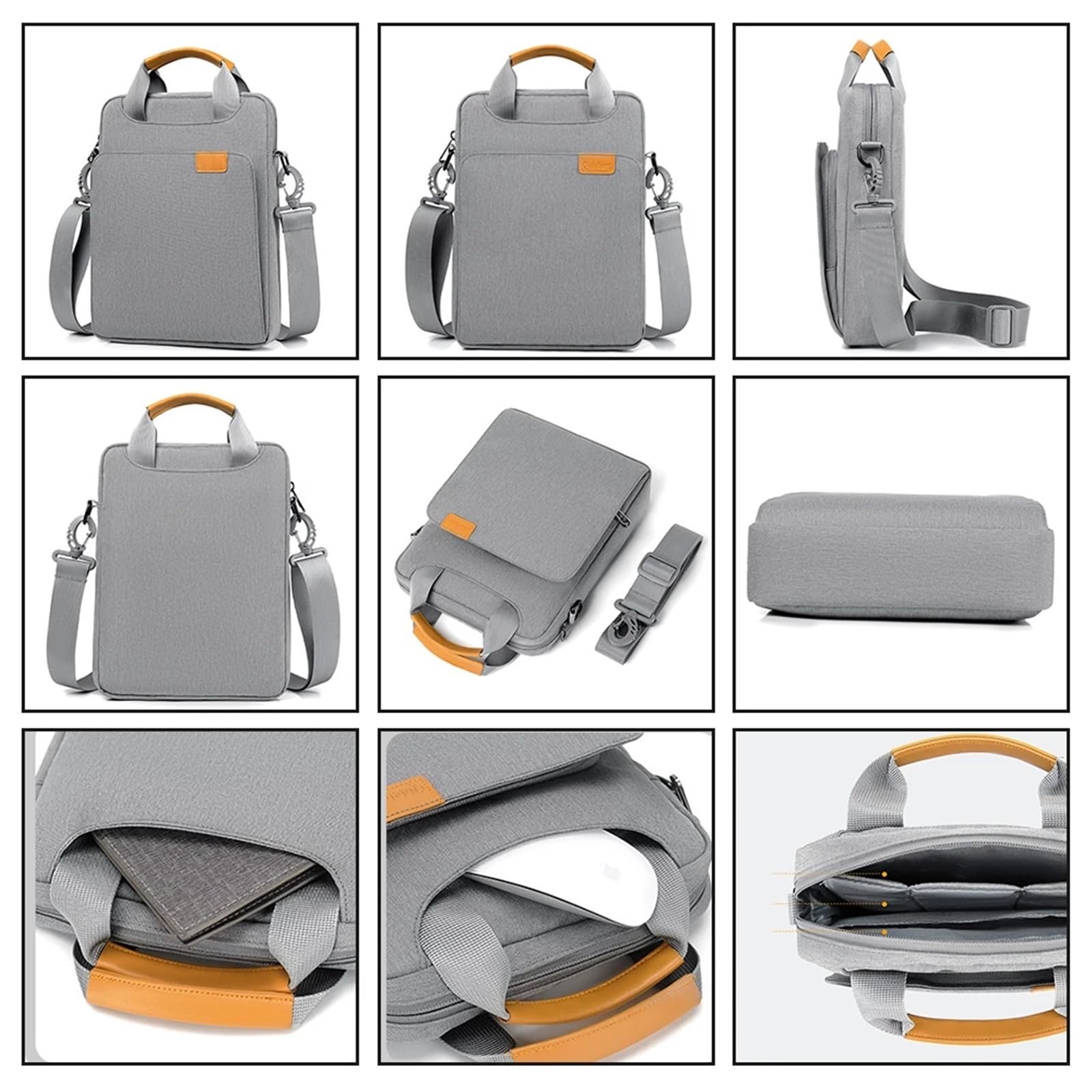 Manicotto per Tablet Borsa a Tracolla for Tablet Borsa a Tracolla Custodia for Tablet Custodia for Tablet Portatile Custodia con Cerniera for Tablet per Tablet(Gray,13.3 inch)