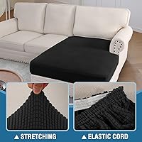 Vista 491 de H.VERSAILTEX 2025 New Sectional Couch Covers 8 Pieces Stretch Sofa Covers for Sectional Sofa Set Separate L Shaped Couch Cover for Both Left/Right