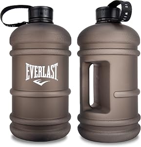 Everlast FIT Champion 2.2L Water Bottle - Leak-Proof, BPA-Free, Large Capacity for Workouts, Hiking, Camping, Easy to Clean, Sturdy Handle, Stainless Steel Cap, Ideal for Daily Hydration