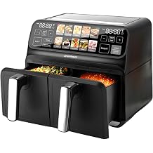 Dual Air Fryer, 8 Quarter Dual Air Fryer, 10 Inch Dual Zone Air Fryer, TFT Air Fryer, Dual View Air Fryer, Large Air Fryer, Non-toxic