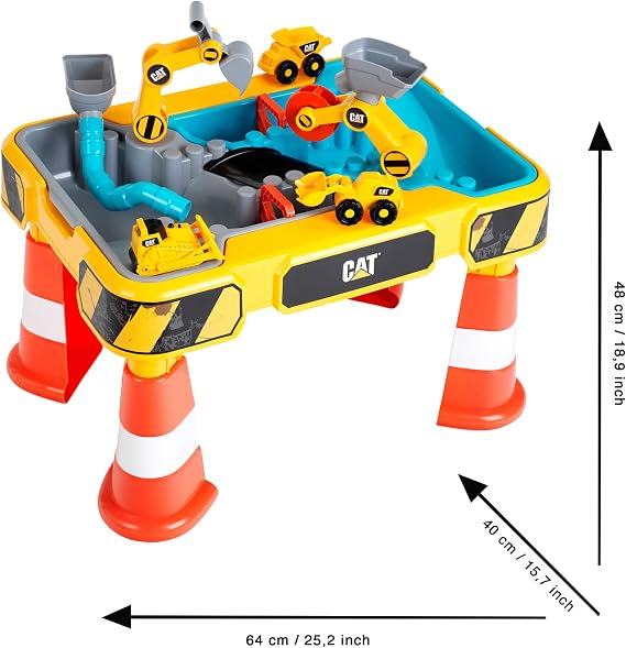 Klein CAT: Sand and Water Play Table, Kids Pretend Play, Construction Toys, Ages 18 Months+