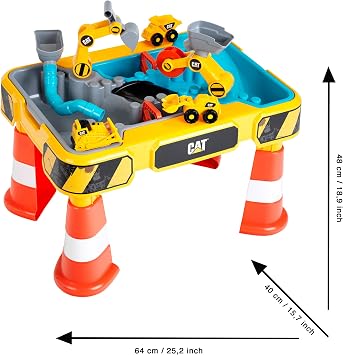 Klein CAT: Sand and Water Play Table, Kids Pretend Play, Construction Toys, Ages 18 Months+