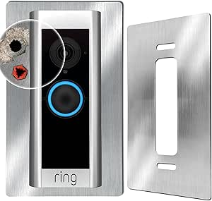 Ring Video Doorbell Pro 1/2 Blende, Wandplatte, Halterung, Edelstahl - View #3