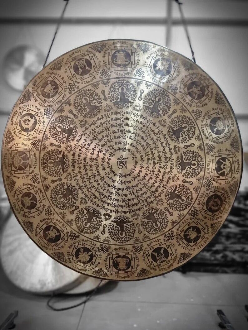 Rozmiar 50 cm Master healing Handmade tybetański gong - profesjonalny gong uzdrawiający dźwięk
