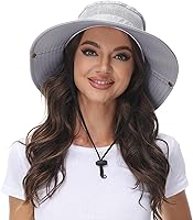 Vista 9 de ANOTHER CHOICE Sombrero de sol para mujer, ala ancha, transpirable, de nailon, para senderismo, verano, pesca, con cordón ajustable