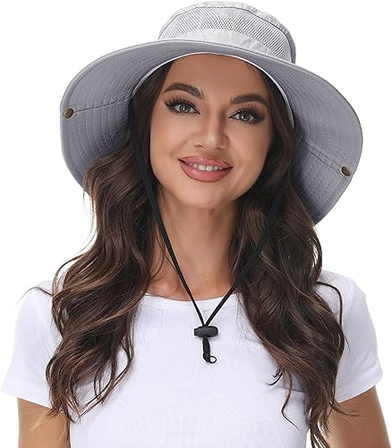 Miniatura 1 de ANOTHER CHOICE Sombrero de sol para mujer, ala ancha, transpirable, de nailon, para senderismo, verano, pesca, con cordón ajustable