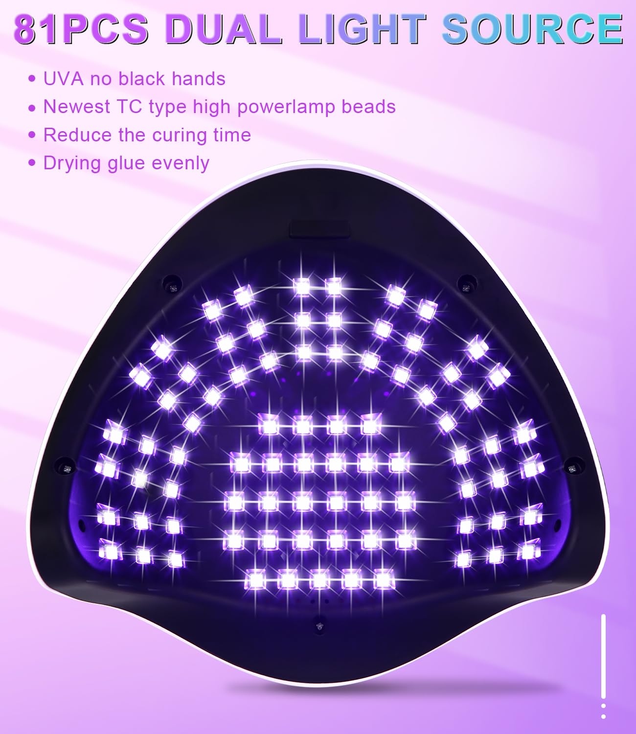 Lampada UV LED Unghie, 380W Professionale Semipermanente Curare Rapidamente Pedicure Fornetto Unghie per Tutti i Smalti, Automatico Sensore e Schermo 4 Timer per Manicure a Casa e in Salone