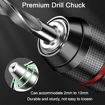 2-Pack Keyless Drill Chuck Conversion Tool, 1/2-20UNF Mount 2-13mm | Keyless Self-Tightening, Strong Clamping Force, Fits Multiple Drill Sizes, For Daily Maintenance Auto Repair, Hand Install