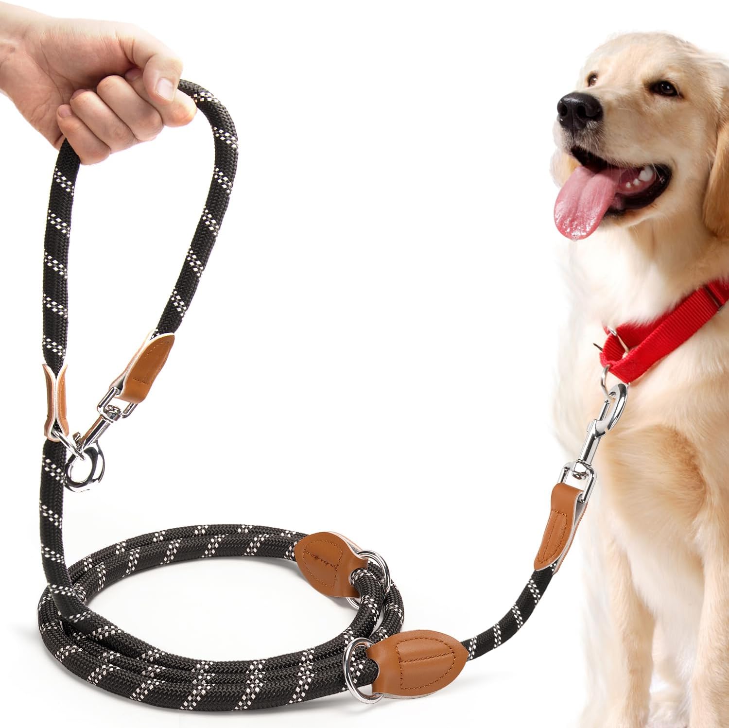 Hands Free Dog Leash, Heavy Duty Waist Leash for Dog Walking Running, Durable 9.8FT Multi-Function Dog Lead No Pull for Medium Large Dogs, Professional Tangle Free Reflective Control Lead