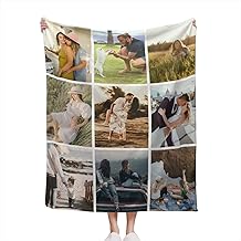 Custom Blankets with Photos Personalized Collage Blanket Using My Own Pictures for Couple Pets Birthday Anniversary Valentine's Day Christmas Wedding Gifts 9 Photos 40"x50"