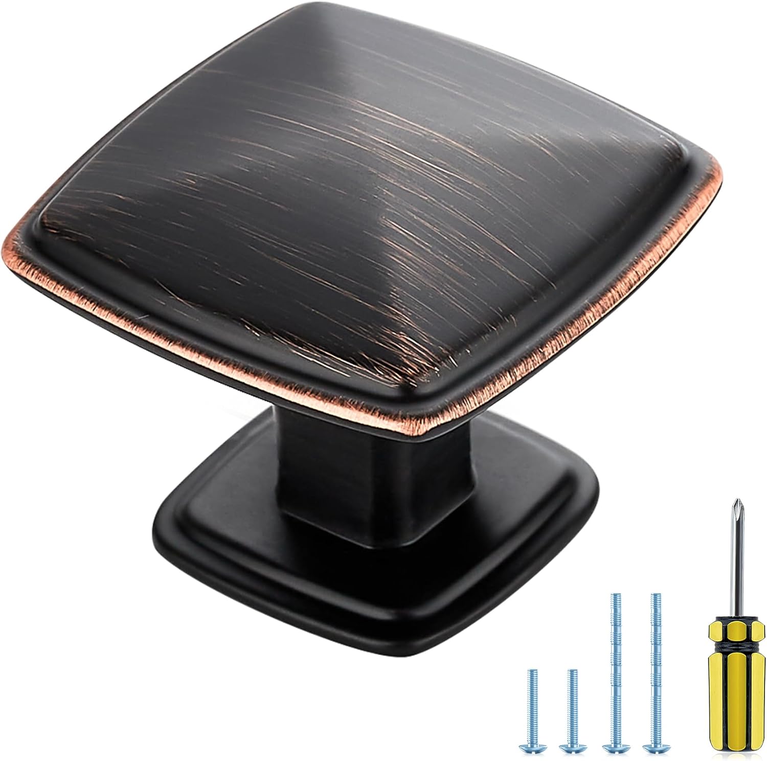 15 Pack Knobs Single Hole Oil Rubbed Bronze Dresser Knobs Solid