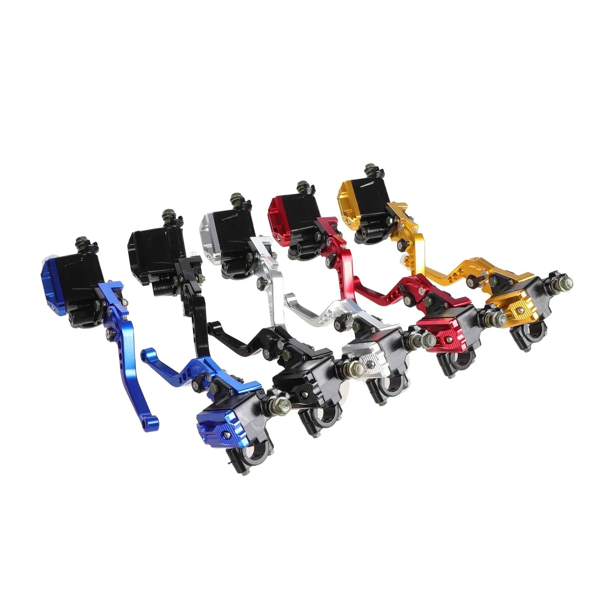 Manetas de embrague freno motocicleta CNC universales 7/8" y 22 mm con bomba hidráulica aluminio(color dorado)