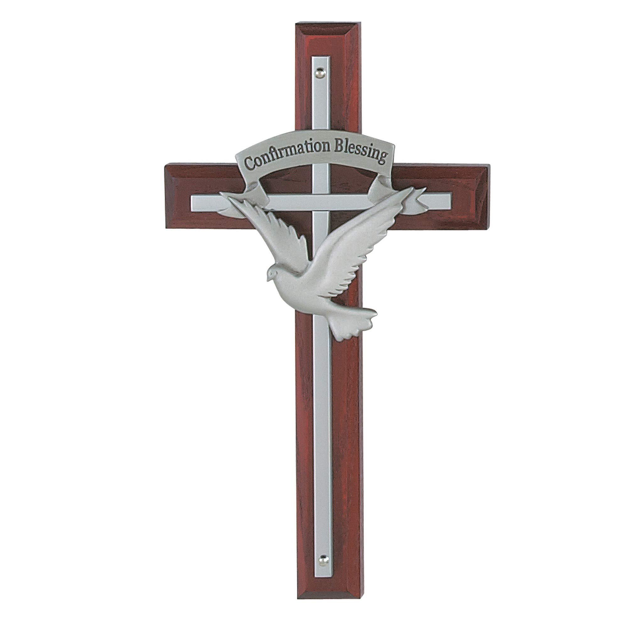 McVan Confirmation Blessing Cherry Cross - 7 inch