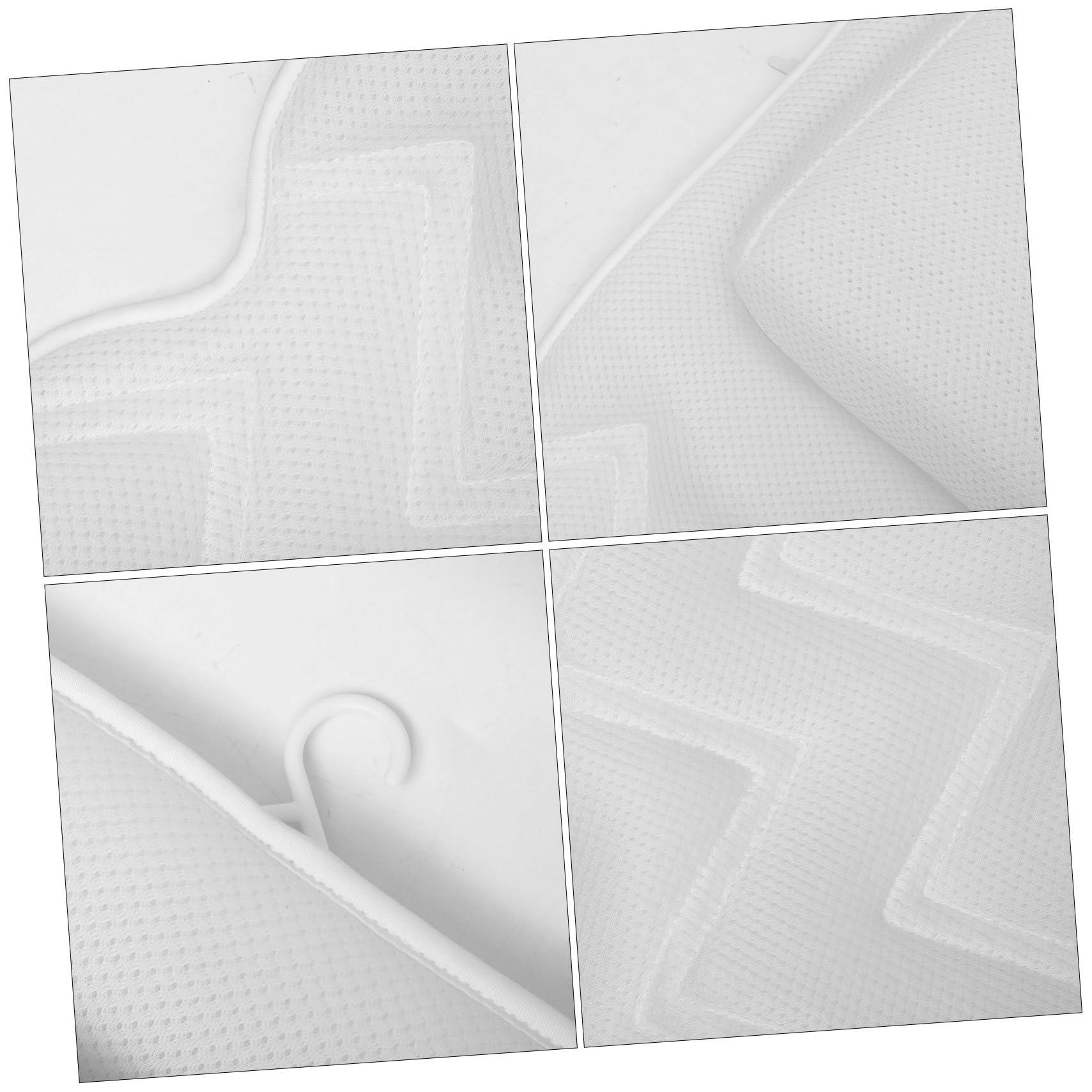 FRCOLOR Coussin de Bain 3D pour Baignoire, Support Tête et Cou, Polyester Blanc, Antidérapant et Facile à Installer, pour Spa et Voyage