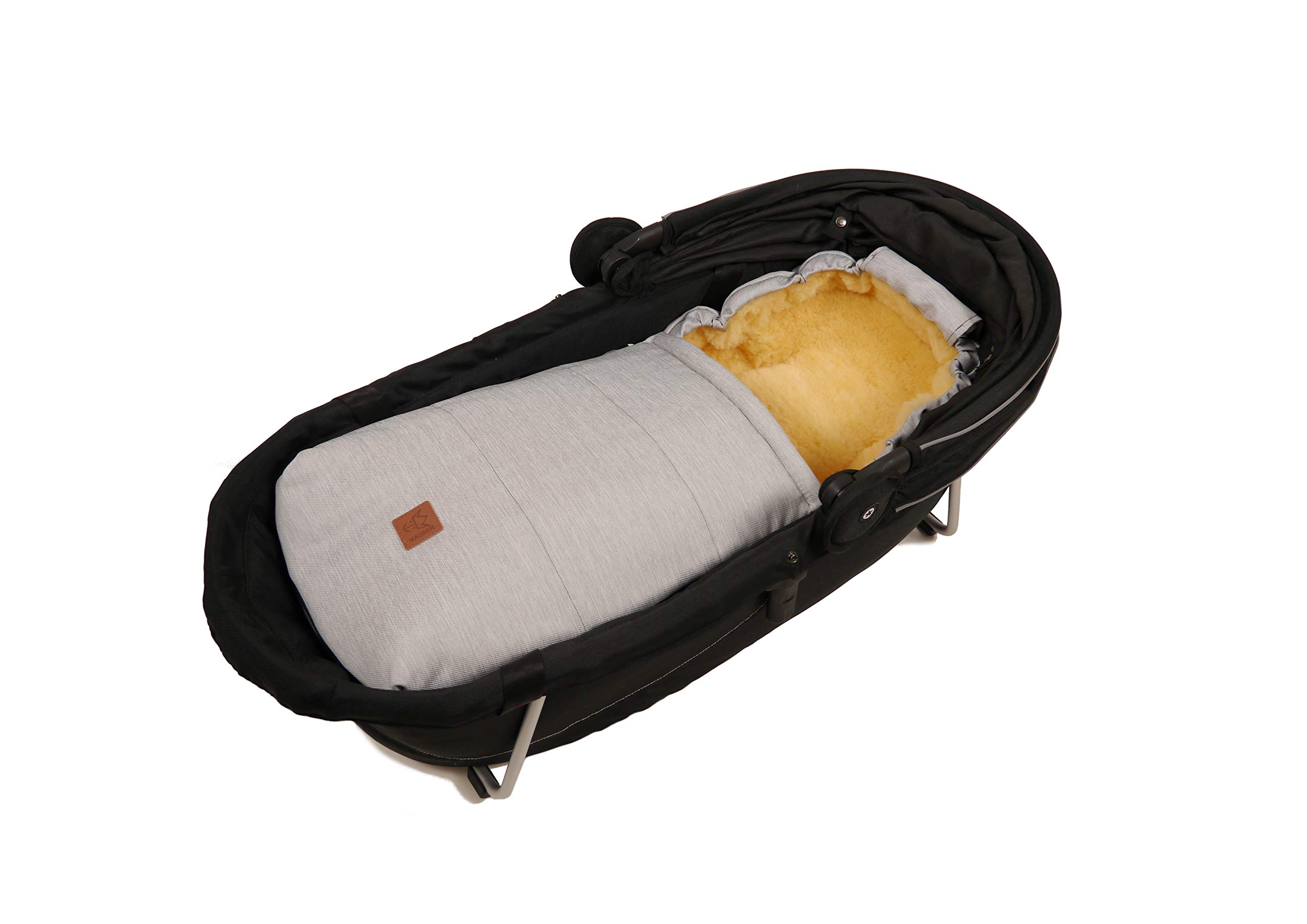 Kaiser 6534197 Babyschalen Fußsack Emma, denim light grey, grau