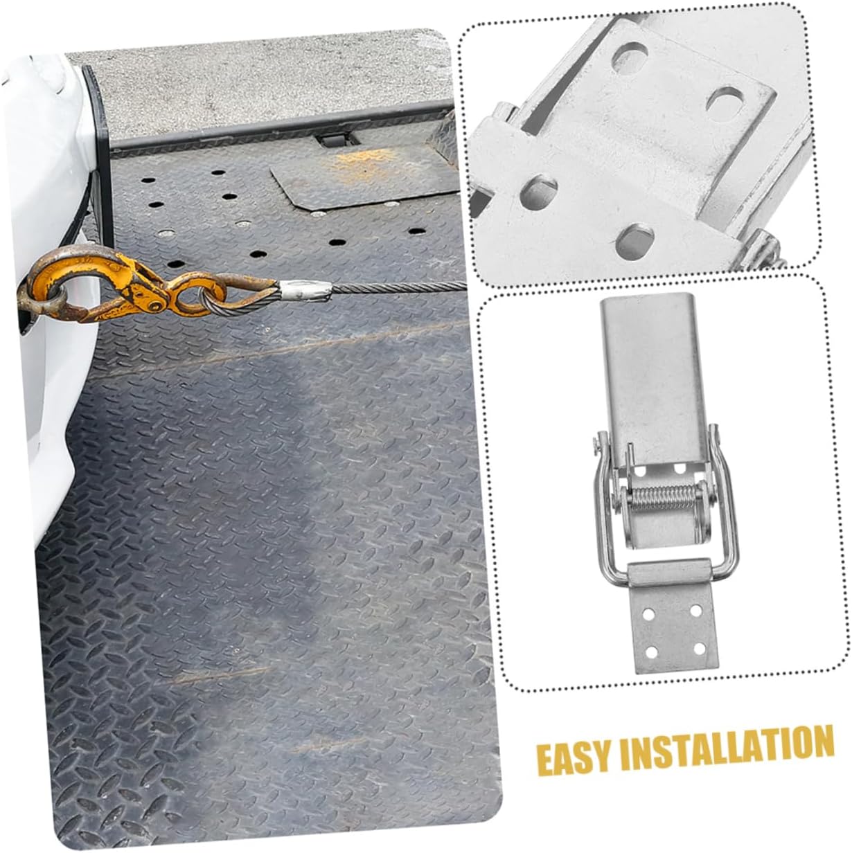 2Pcs Heavy Duty Trailer Door Latch Hasp Lock for Outdoor Use Easy Installation Robust Security for Rvs and Trucks Cargo Compartment Accessory