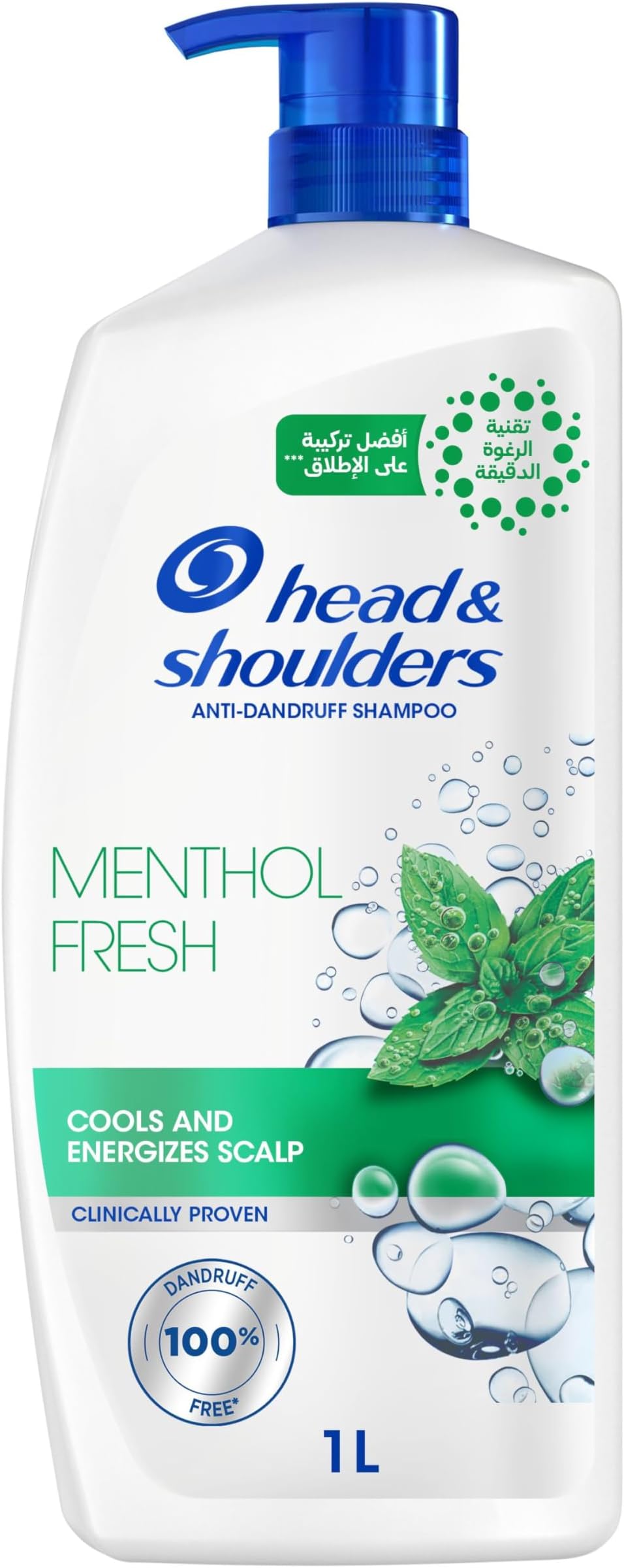 – Menthol Refresh Anti-Dandruff Shampoo for a Cool and Energized Scalp, 1L - Packaging May Vary