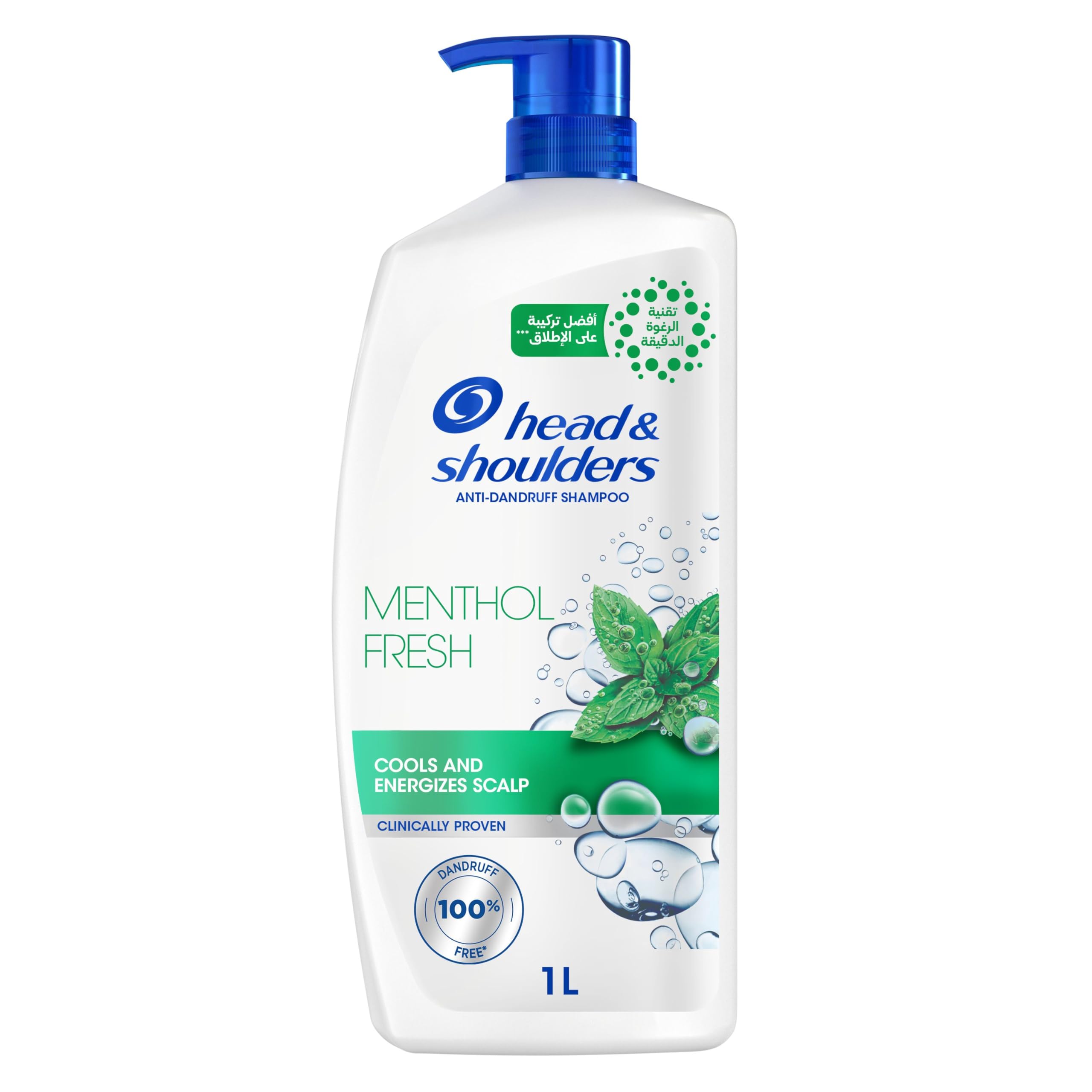 Menthol Refresh Anti-Dandruff Shampoo for a Cool and Energized Scalp, 1L - Packaging May Vary