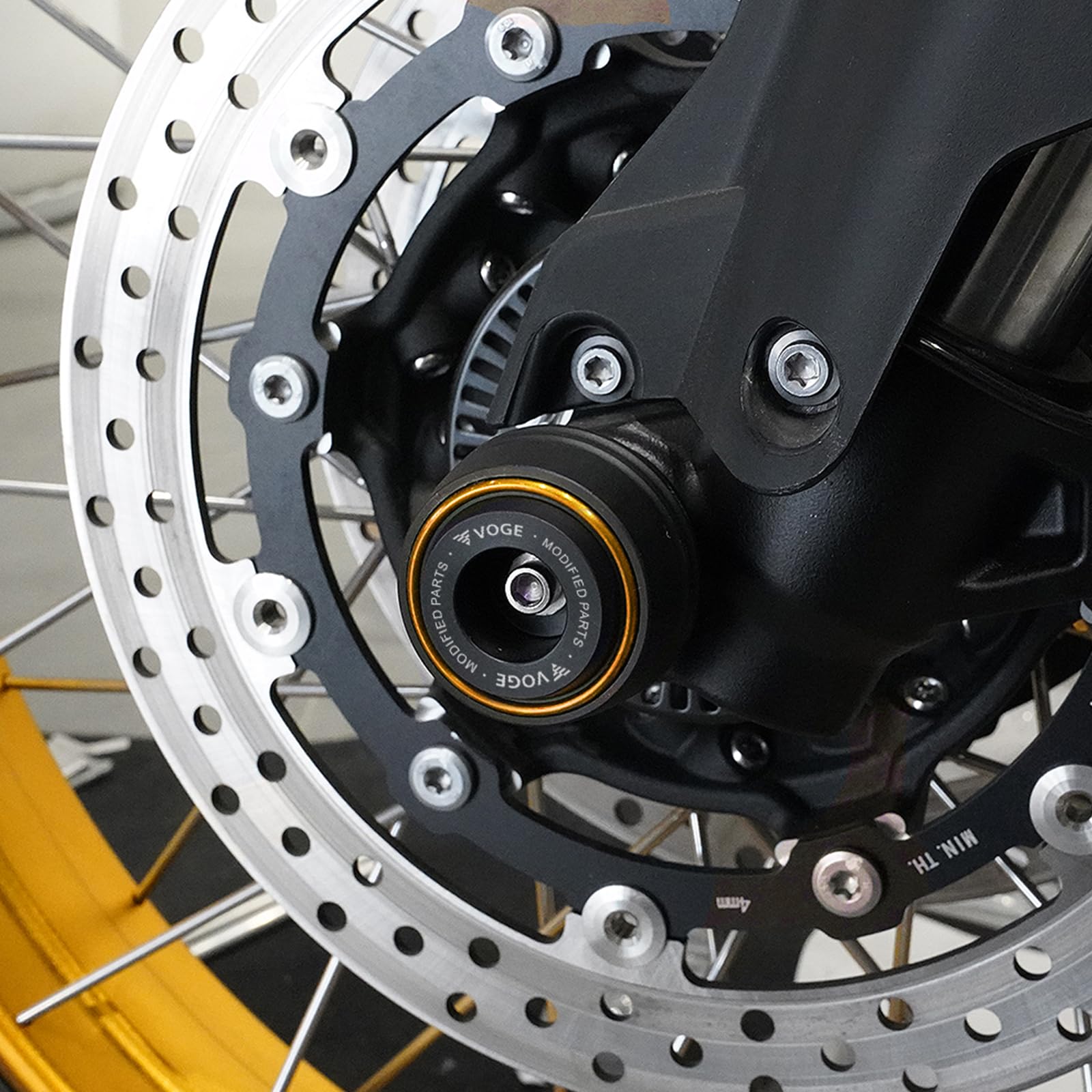 Passend Für VOGE DSX 900 525 625 Zubehör Motorrad Hinterrad Vorderachse Sturzpads Fallschutz Radschutz Gold