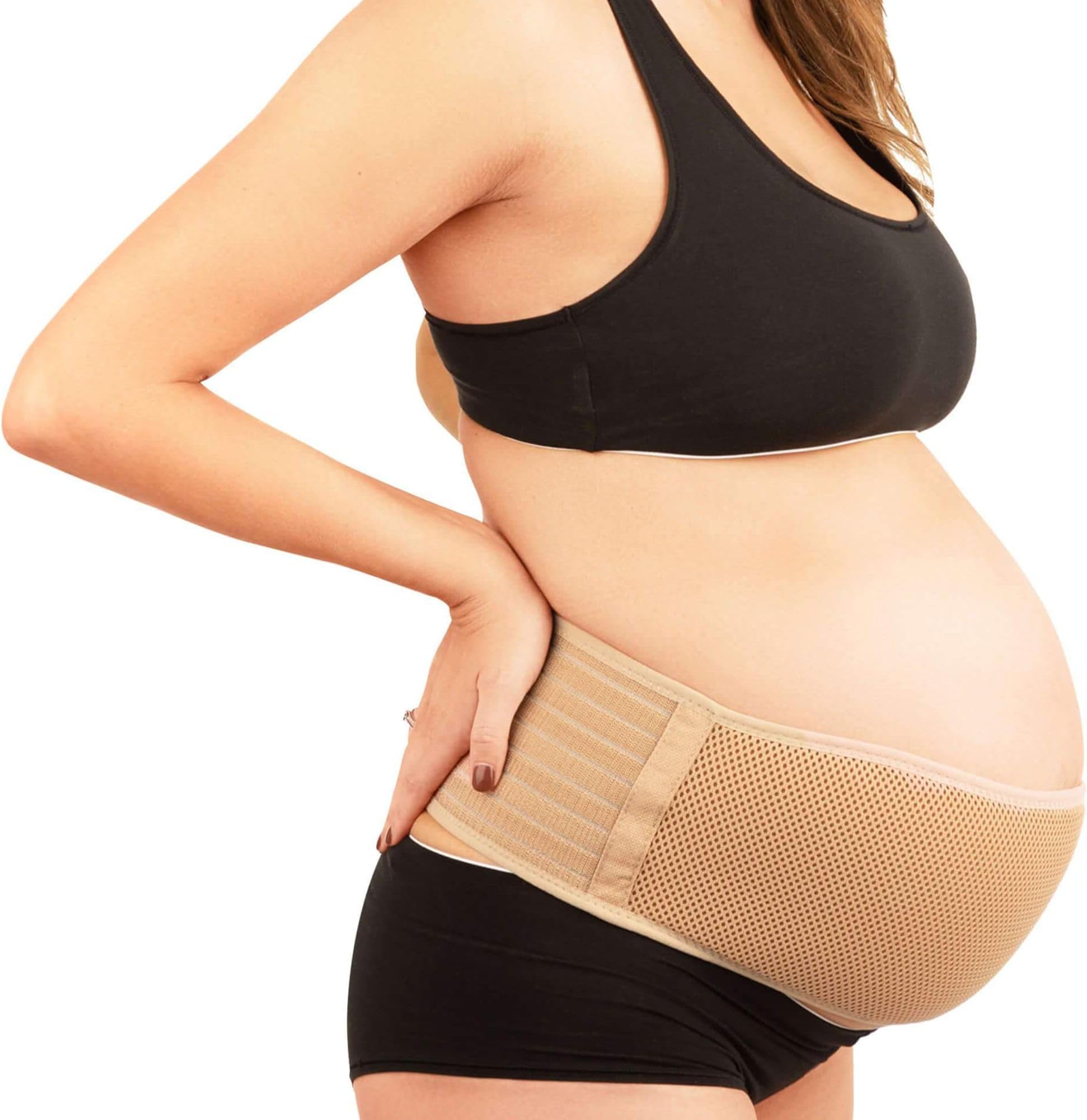 Supportiback Comfort Therapy Maternity Belt - Abdominal Binder & Back Support For Pregnancy, Post-Pregnancy - Soft Stretchy Breathable Material Lifts & Supports To Relieve Back, Hip, Pelvic Floor Pain