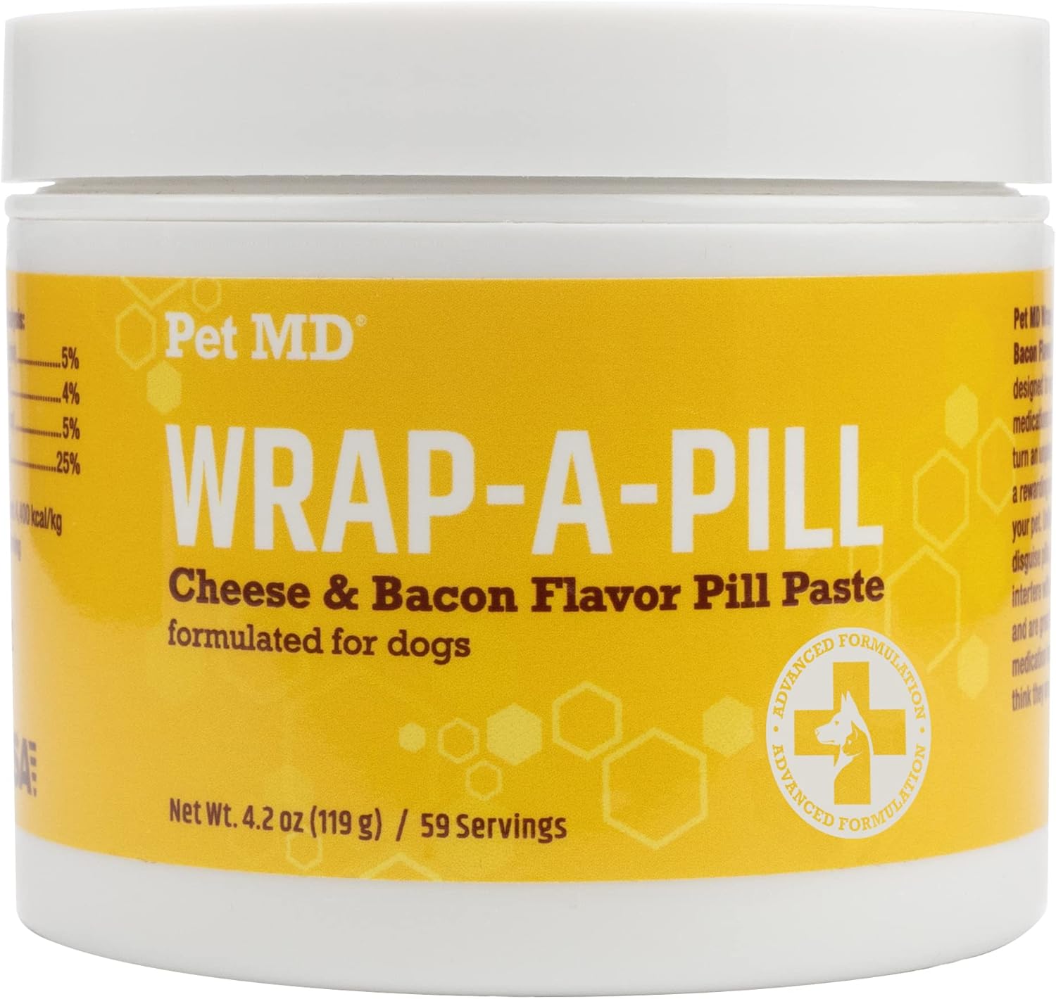 Pet MD Wrap-A-Pill Variety Pack - Peanut Butter & Cheese Bacon Flavored Pill Paste for Dogs - 4.2 oz Each