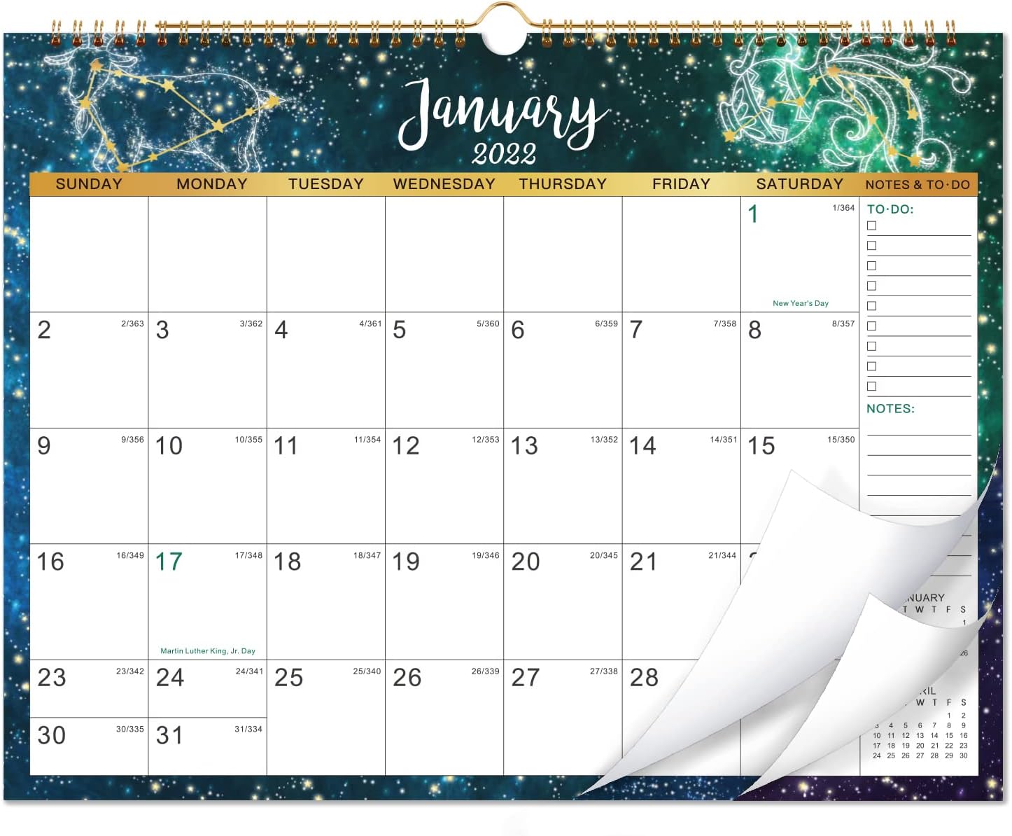 Amazon.com: 2022 Monthly Wall Calendar - 2022 Calendar, 15" X 11.5", Jan. 2022 - Dec.2022, 2022 Wall Calendar With 12 Constellation Patterns, Julian Dates,Twin-Wire Binding, Hanging Loop, Thick Paper, Perfect For Planning : Everything Else