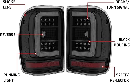Miniatura 7 de HECASA Luces traseras compatibles con Ford Ranger tipo C 2001-2011, tubo LED, luces traseras de freno trasero, ensamblaje del lado del conductor y