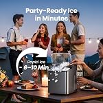 VIBOFROST Nugget Countertop de l'industrie de la glace – Acier inoxydable haut de gamme, glace sonique à croquer, 2000+ Pellets de glace par jour, prêts en 6-10 minutes, auto-nettoyage & Système anti-scale innovant