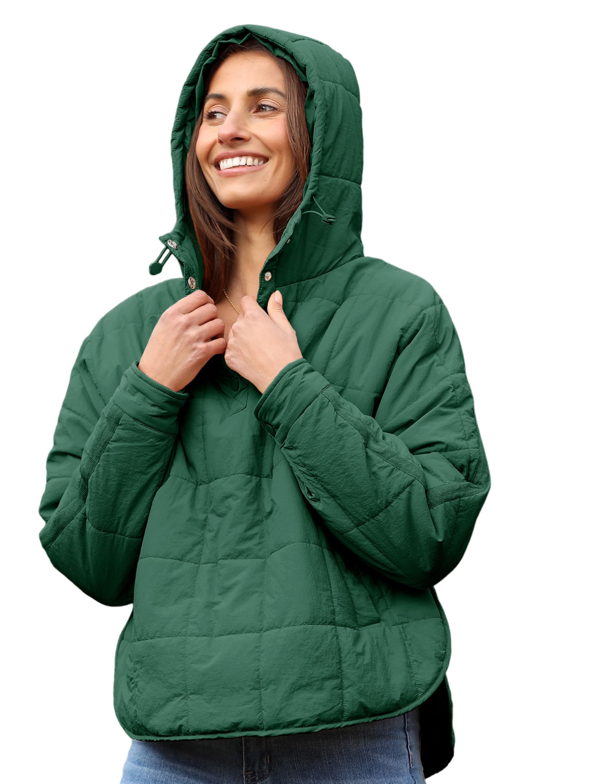 AMEBELLEWomen's Oversized Hooded Puffer Jacket Quilted Jackets for Women Lightweight Winter Warm Padded Hoodies Coat